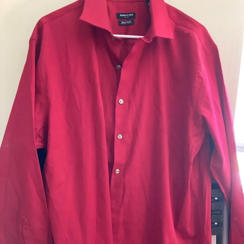Mens Kenneth Cole New York Long Sleeve Button Down Dress Shirt
